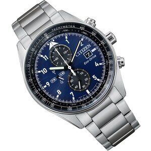 Citizen Eco-Drive Chronograph CA0770-81L Blue Dial Watch Used In Great Condition